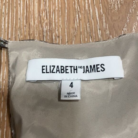 Elizabeth and James animal print silk dress size 4 - Picture 3 of 10